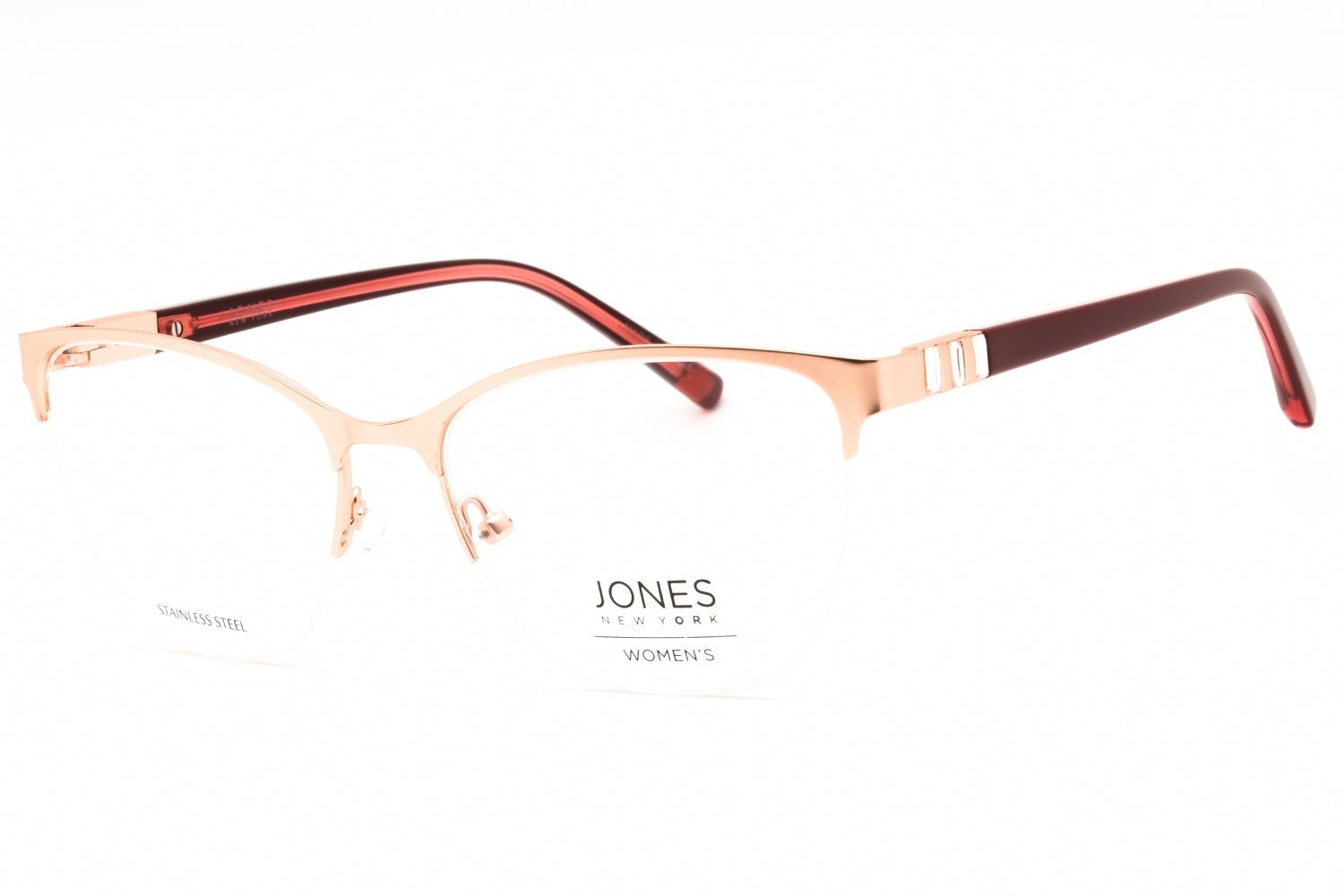 Jones New York VJON501 Cat Eye Metal Eyeglasses — Rose Gold by Jones New York