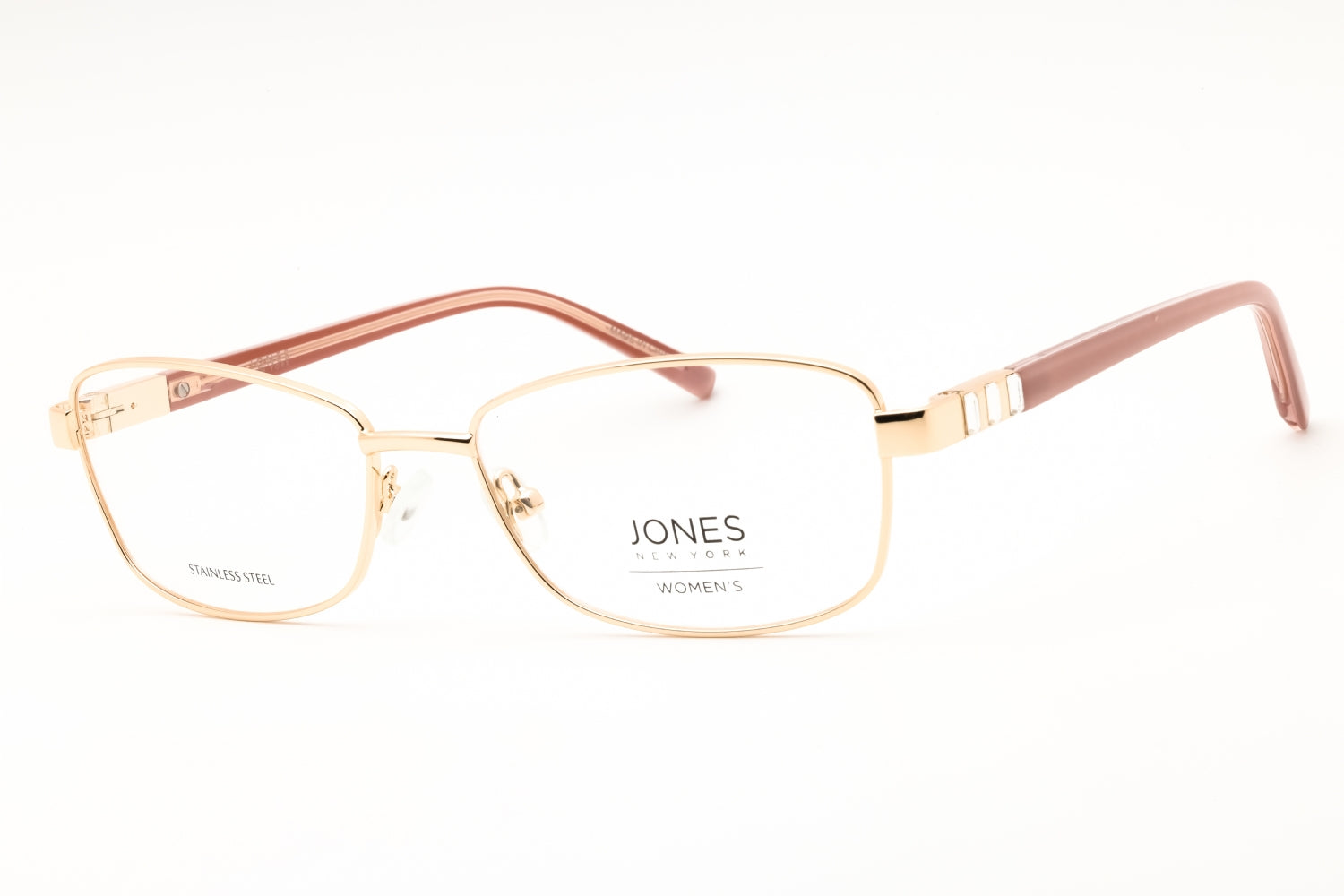 Jones New York VJON502 Rectangular Metal Eyeglasses — Rose Gold by Jones New York