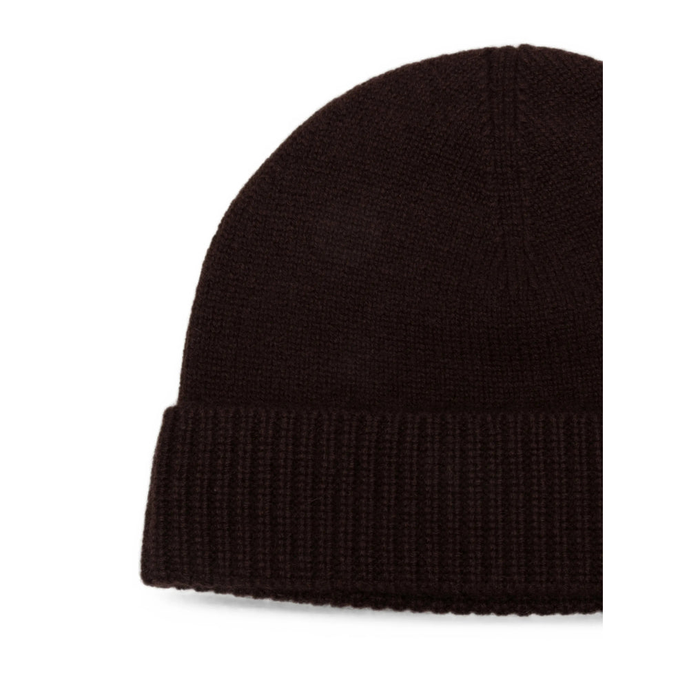 Joseph JF010036 Cashmere Ribbed Beanie — Brown, view 2