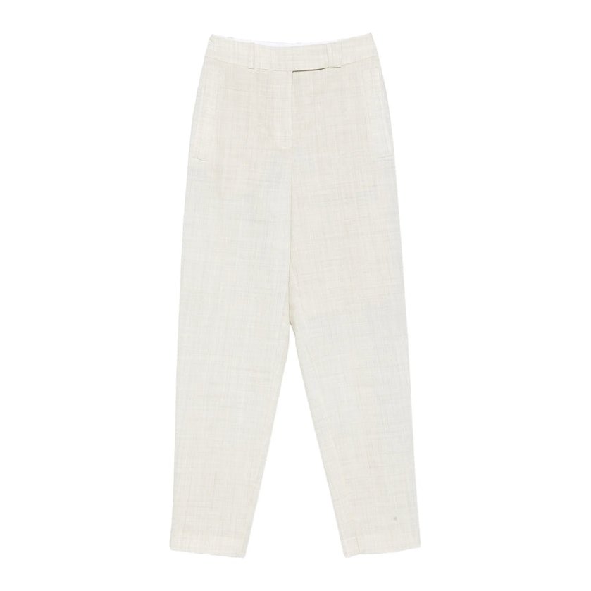 Joseph Virgin Wool Straight-Leg Trousers — White by Joseph