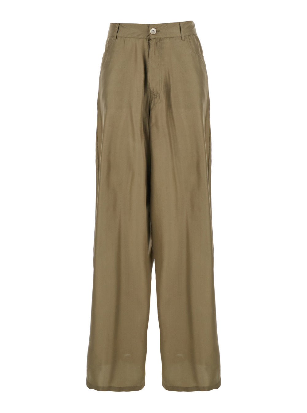 Jucca Silk Trousers — Green by Jucca