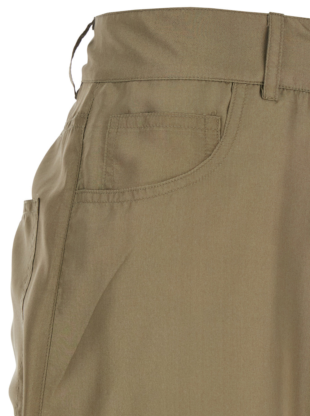 Jucca Silk Trousers — Green, view 3