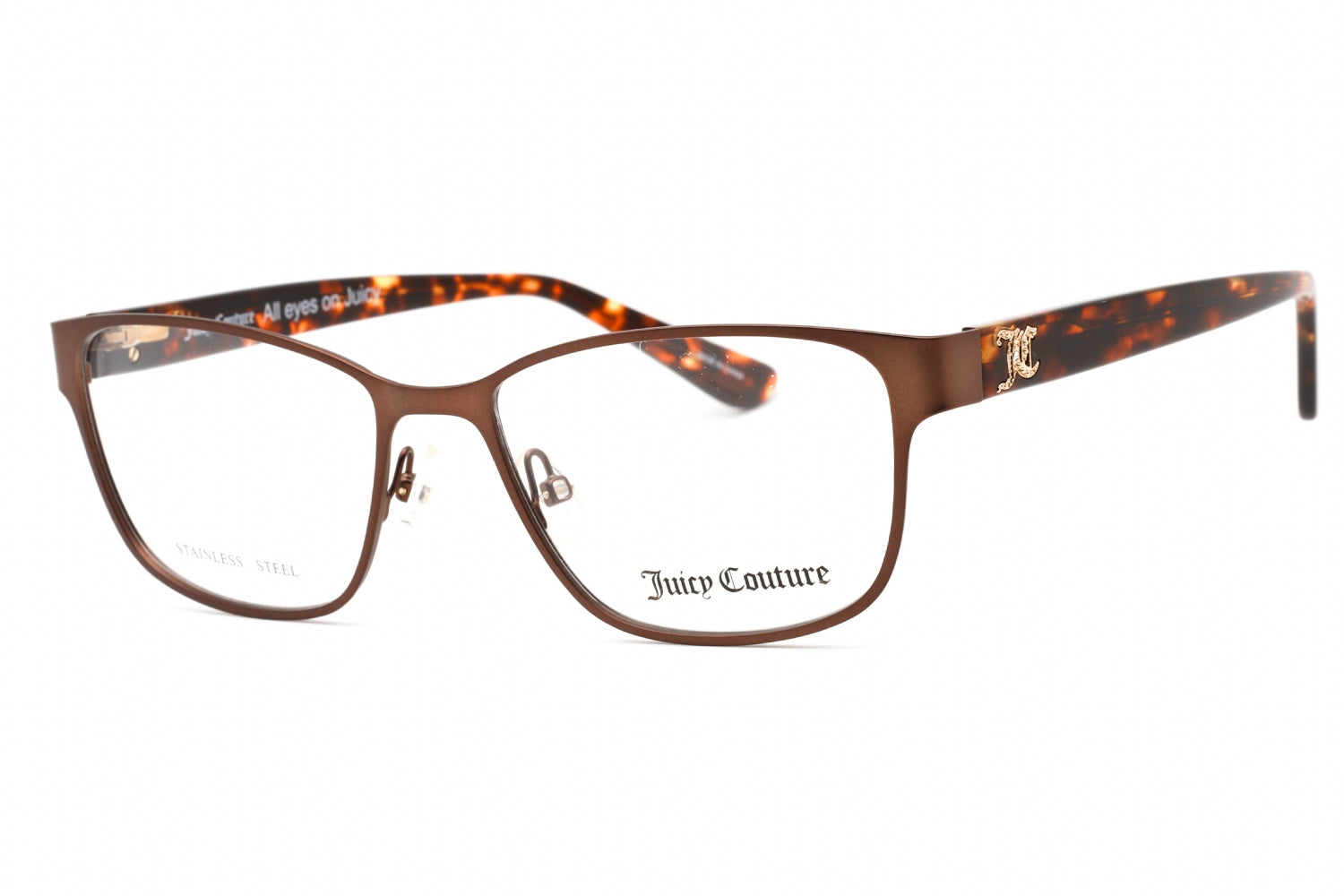 Juicy Couture JU210 Metal Rectangular Eyeglasses — Brown by Juicy Couture