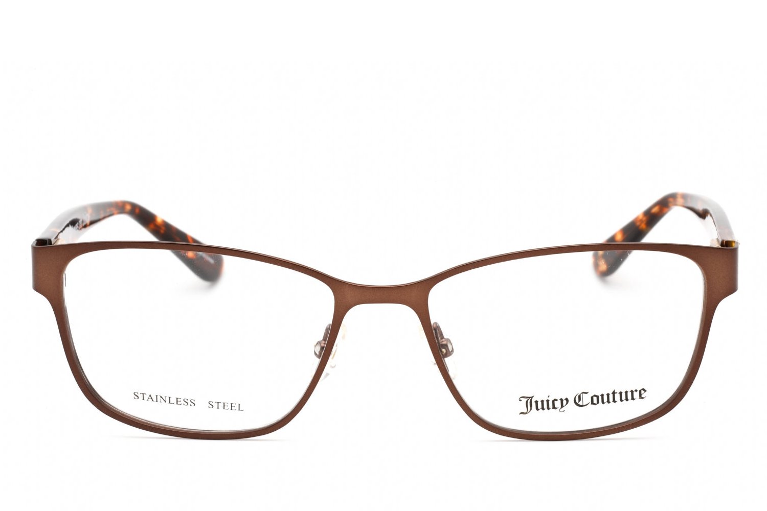 Juicy Couture JU210 Metal Rectangular Eyeglasses — Brown, view 2
