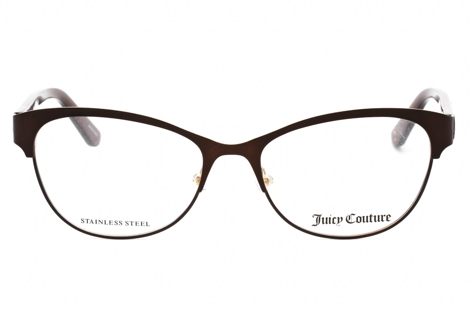 Juicy Couture JU216G Cat-Eye Metal Eyeglasses — Brown, view 2