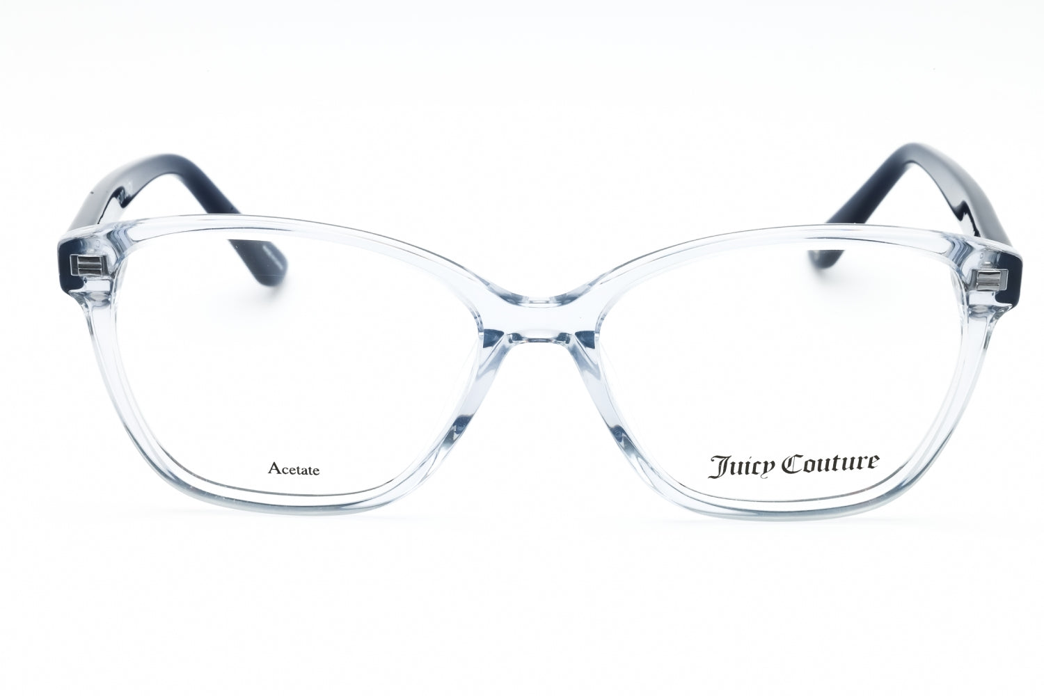 Juicy Couture JU218 Rectangular Clear-Demo Frame Eyeglasses — Crystal, view 2