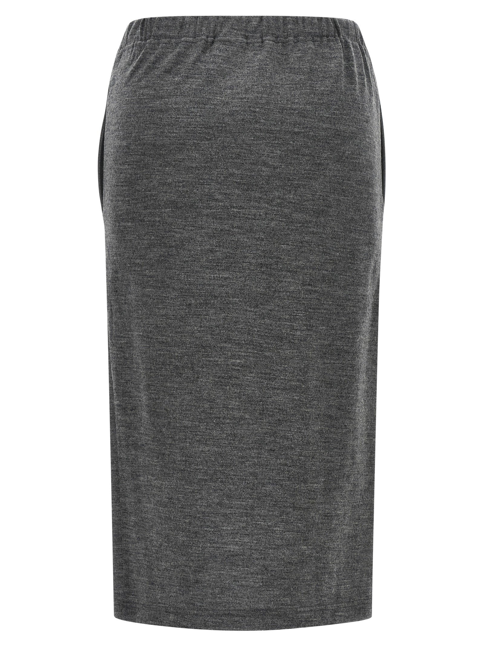 Junya Watanabe Mélange Wool Skirt — Gray, view 2