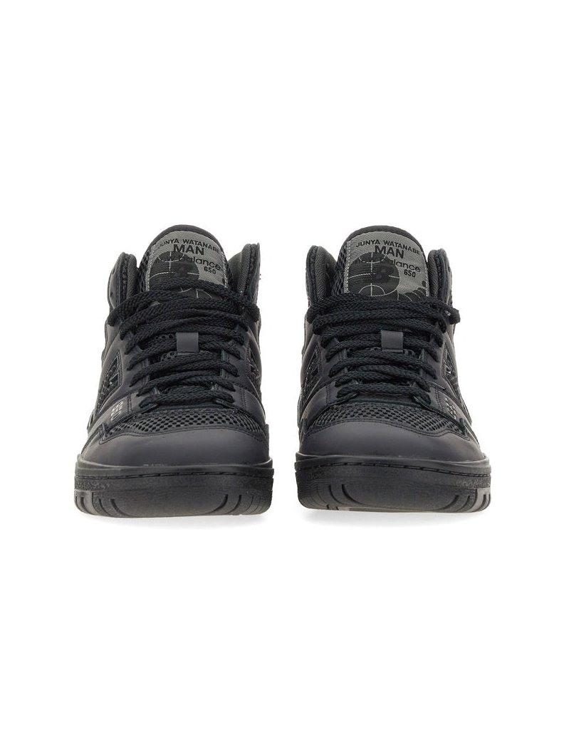 Junya Watanabe Leather Sneaker — Black, view 3