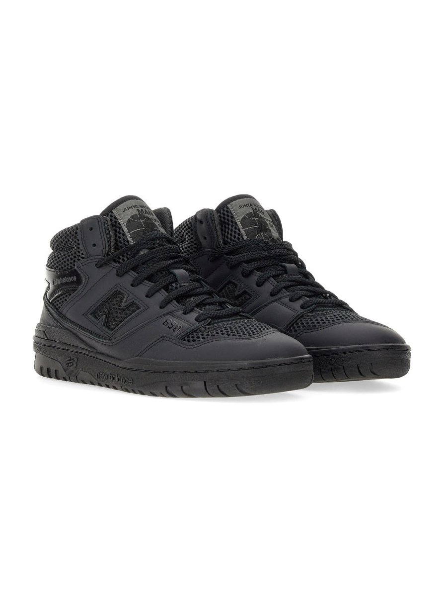 Junya Watanabe Leather Sneaker — Black, view 4
