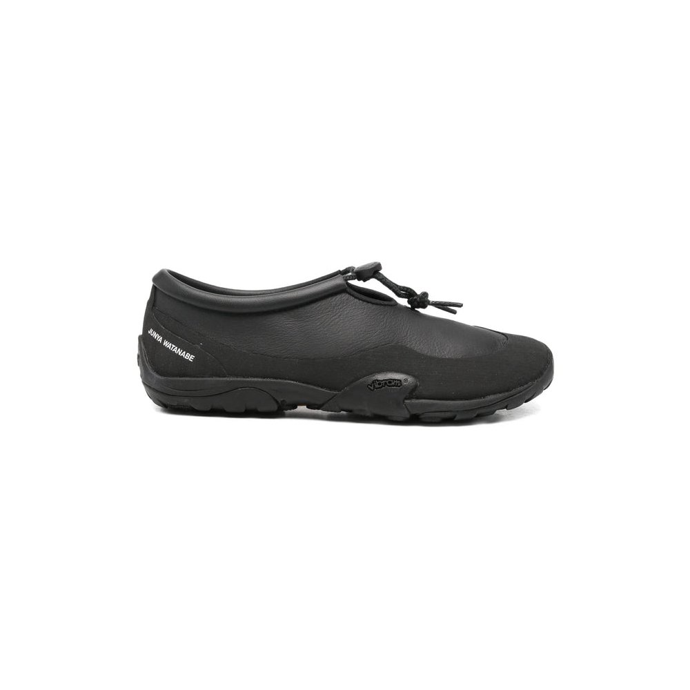 Junya Watanabe Calf Leather Drawstring Sneakers — Black by Junya Watanabe
