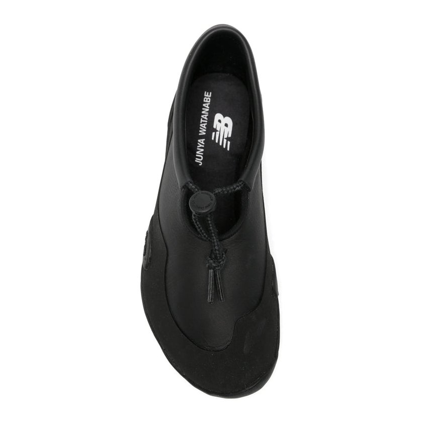 Junya Watanabe Calf Leather Drawstring Sneakers — Black, view 2