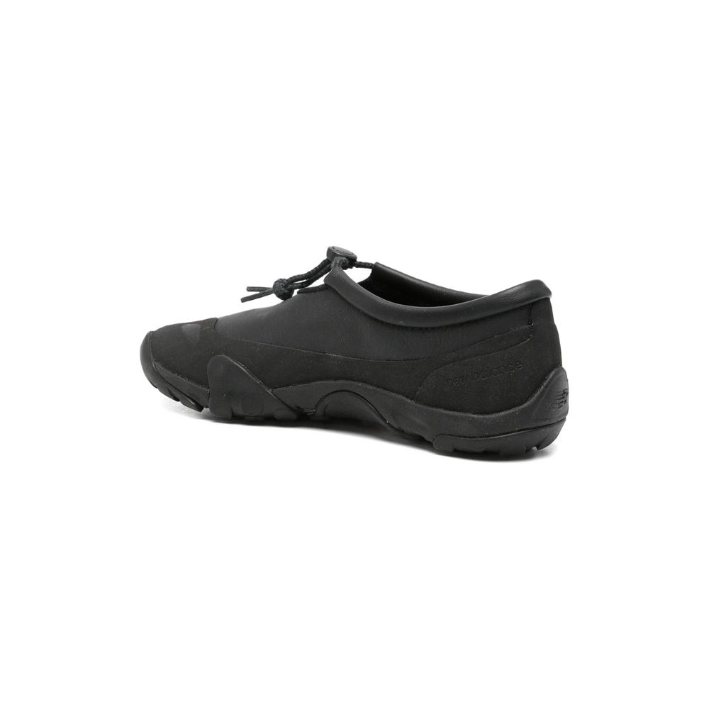 Junya Watanabe Calf Leather Drawstring Sneakers — Black, view 4