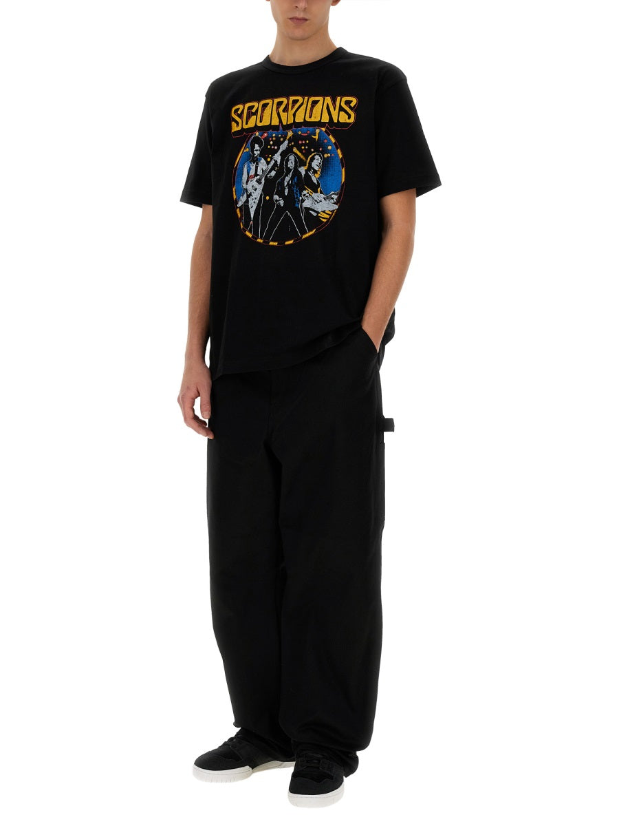 Junya Watanabe Printed Cotton T-Shirt — Black, view 4
