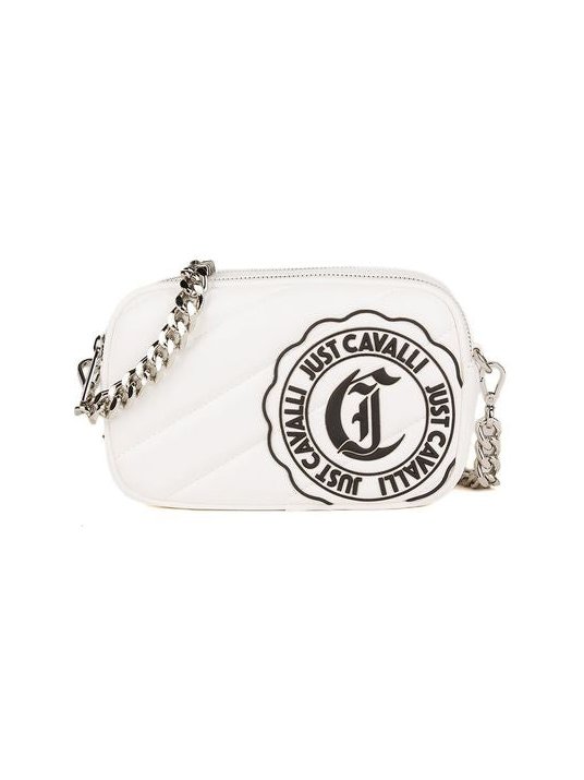 Just Cavalli Logo-Emblazoned Crossbody Bag — White, view 2