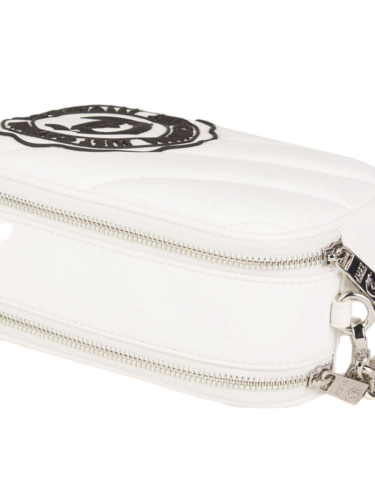 Just Cavalli Logo-Emblazoned Crossbody Bag — White, view 4