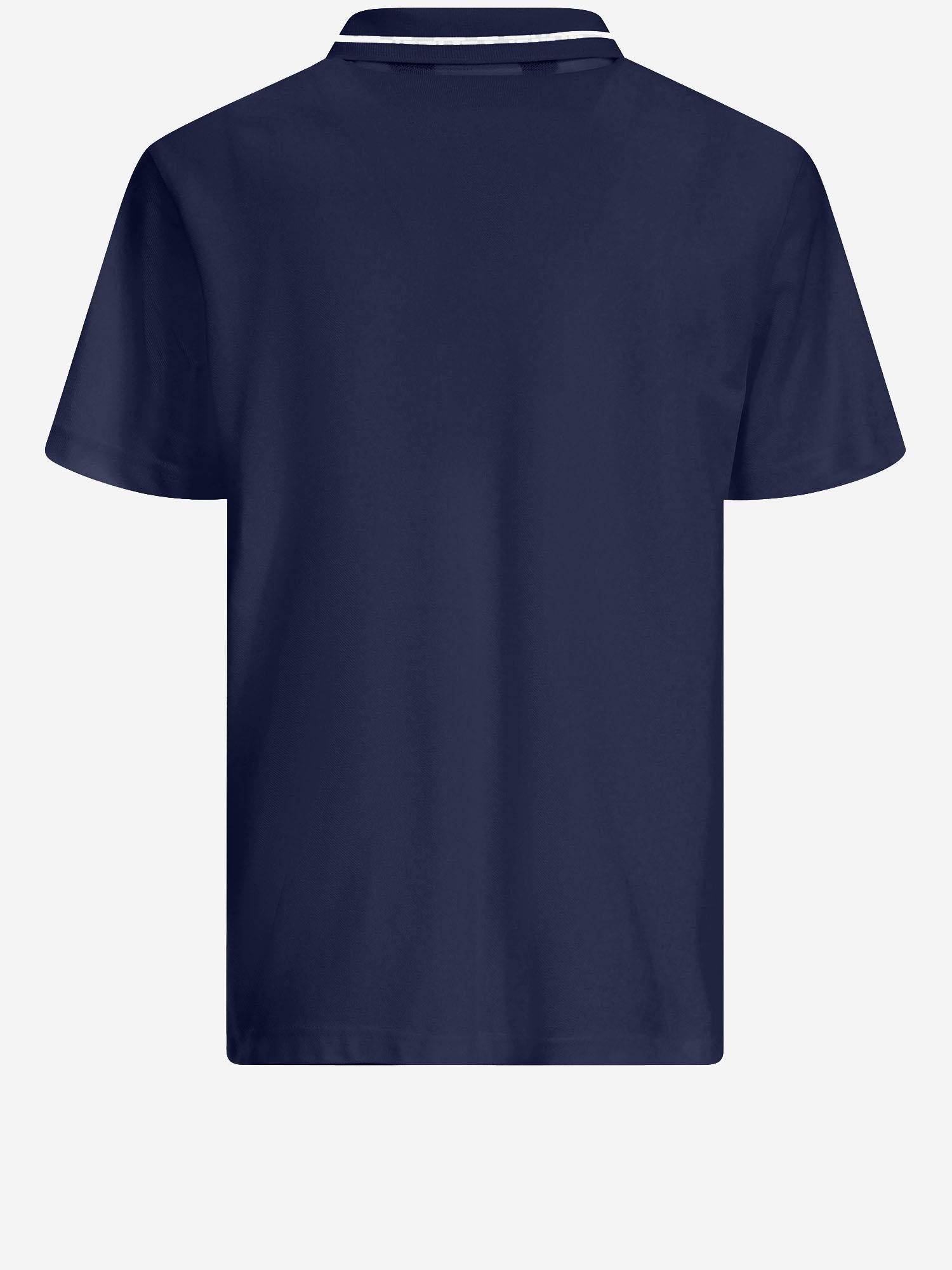 Just Cavalli Two-Tone Collar Cotton Polo — Navy, view 2