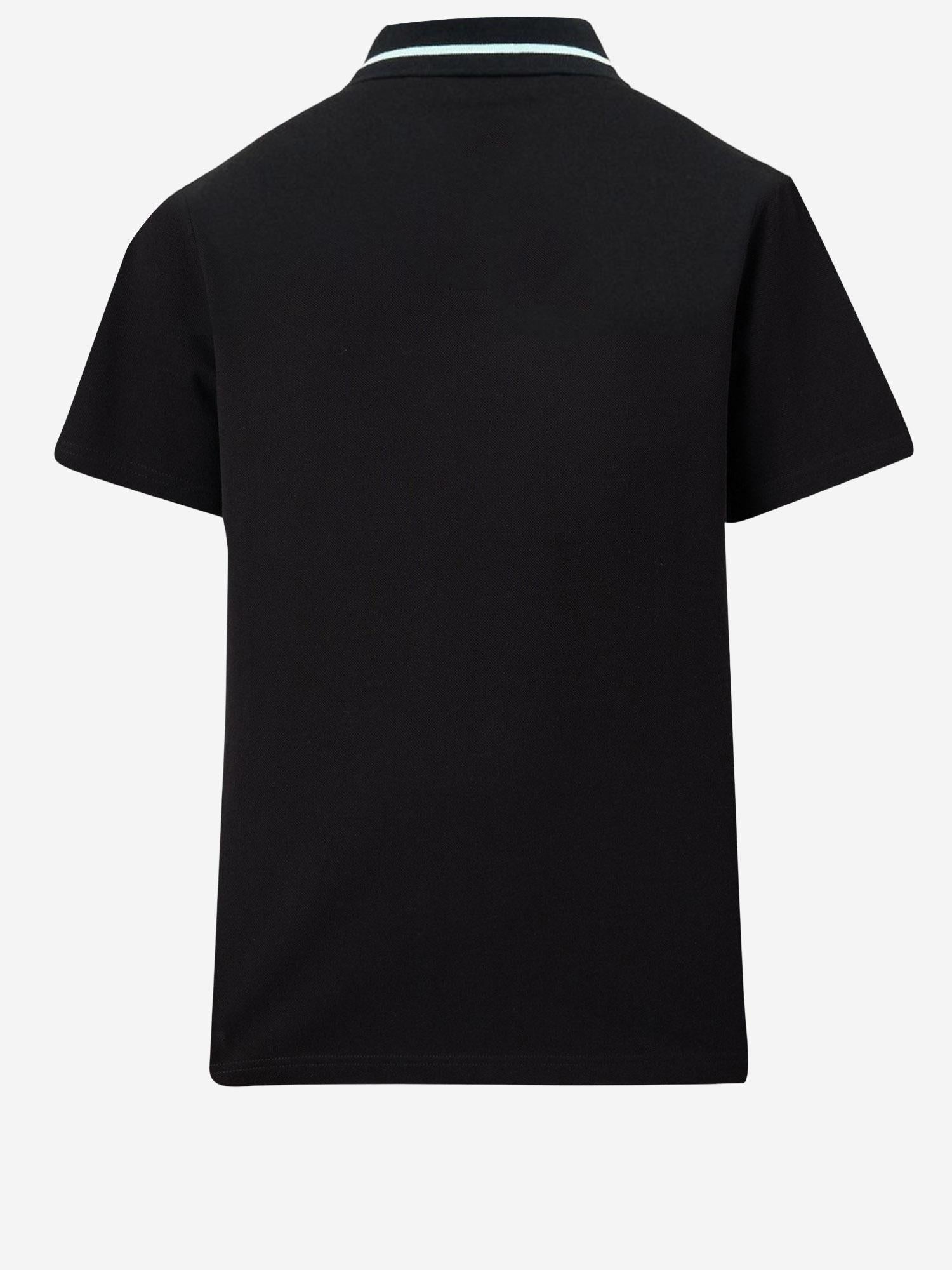 Just Cavalli Two-Tone Collar Cotton Polo Shirt — Black by Just Cavalli