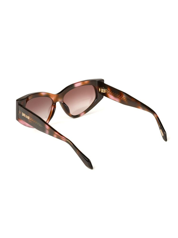 Just Cavalli SJC169 Acetate Cat-Eye Sunglasses — Brown, view 3
