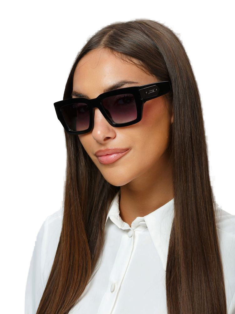 Just Cavalli SJC177V Oversized Acetate Sunglasses — Black, view 2