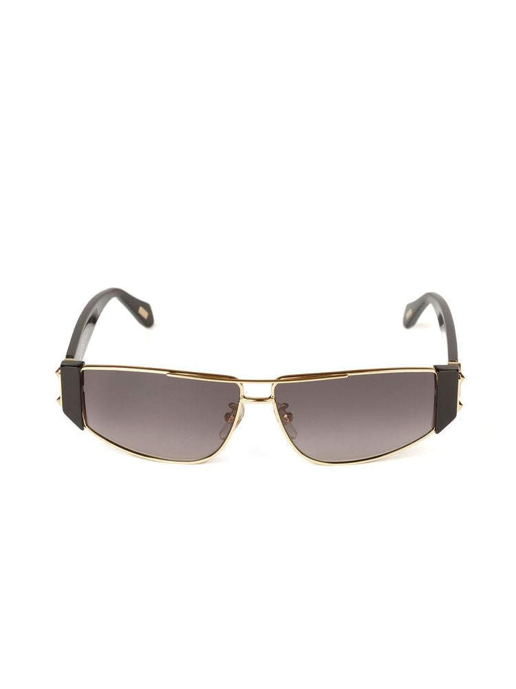 Just Cavalli SJC179 Metal Rectangular Frame Sunglasses — Rose gold by Just Cavalli
