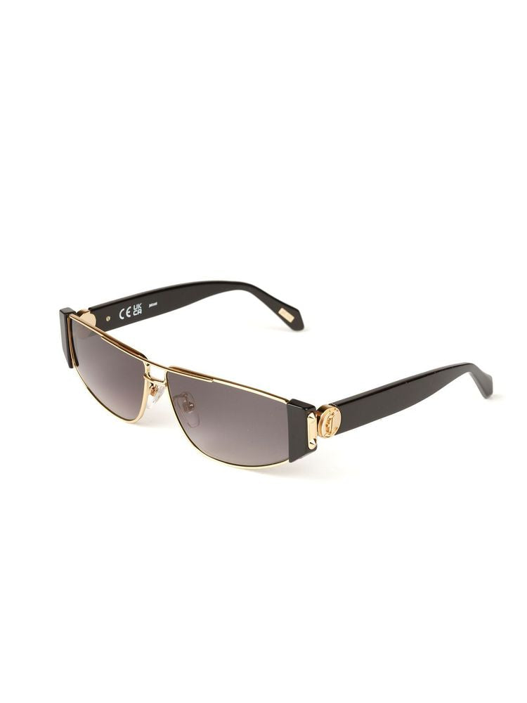Just Cavalli SJC179 Metal Rectangular Frame Sunglasses — Rose gold, view 2
