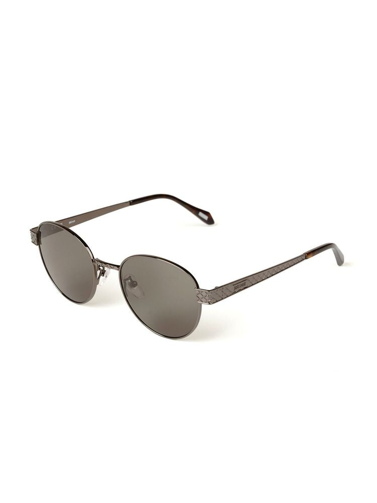 Just Cavalli SJC181 Round-Frame Metal Sunglasses — Brown, view 2