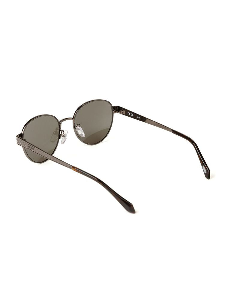 Just Cavalli SJC181 Round-Frame Metal Sunglasses — Brown, view 3