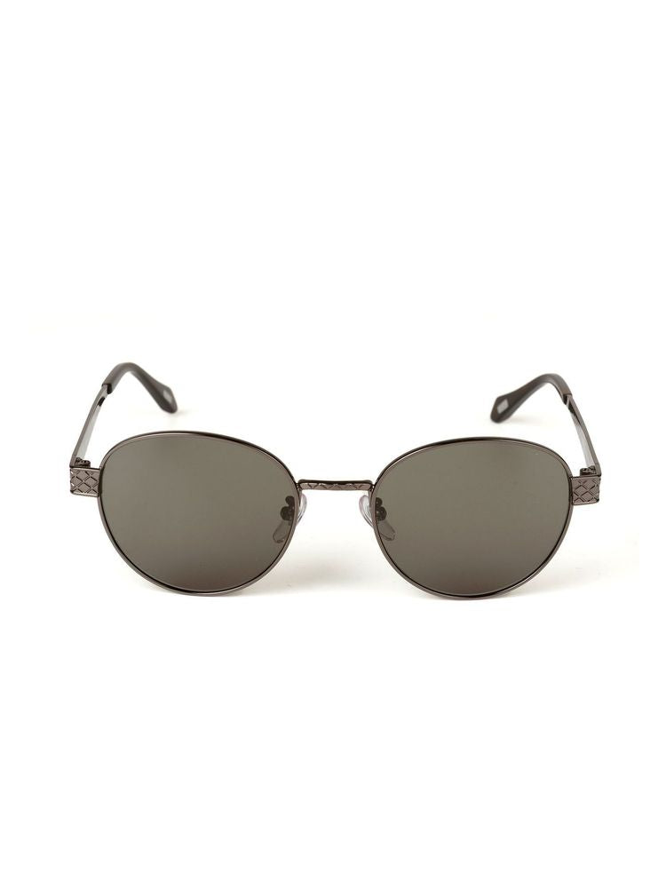 Just Cavalli SJC181 Round-Frame Metal Sunglasses — Brown, view 4