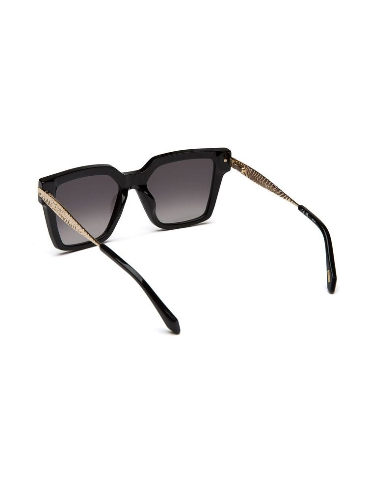 Just Cavalli SJC201 Oversized Square Acetate Sunglasses — Black, view 2