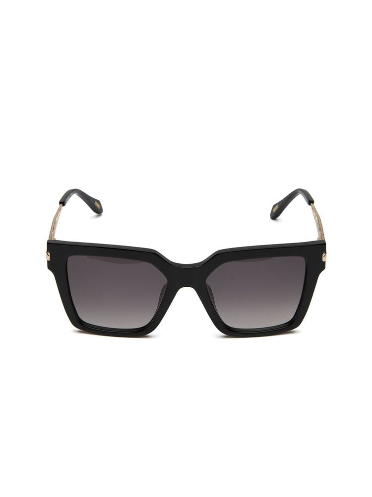 Just Cavalli SJC201 Oversized Square Acetate Sunglasses — Black, view 3