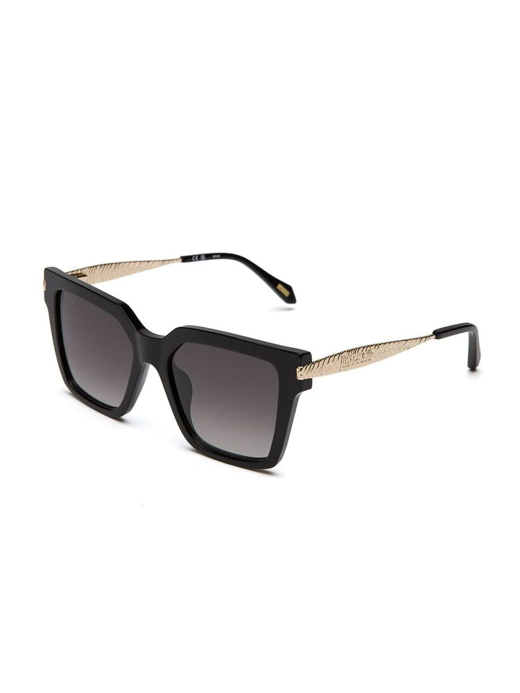 Just Cavalli SJC201 Oversized Square Acetate Sunglasses — Black, view 4