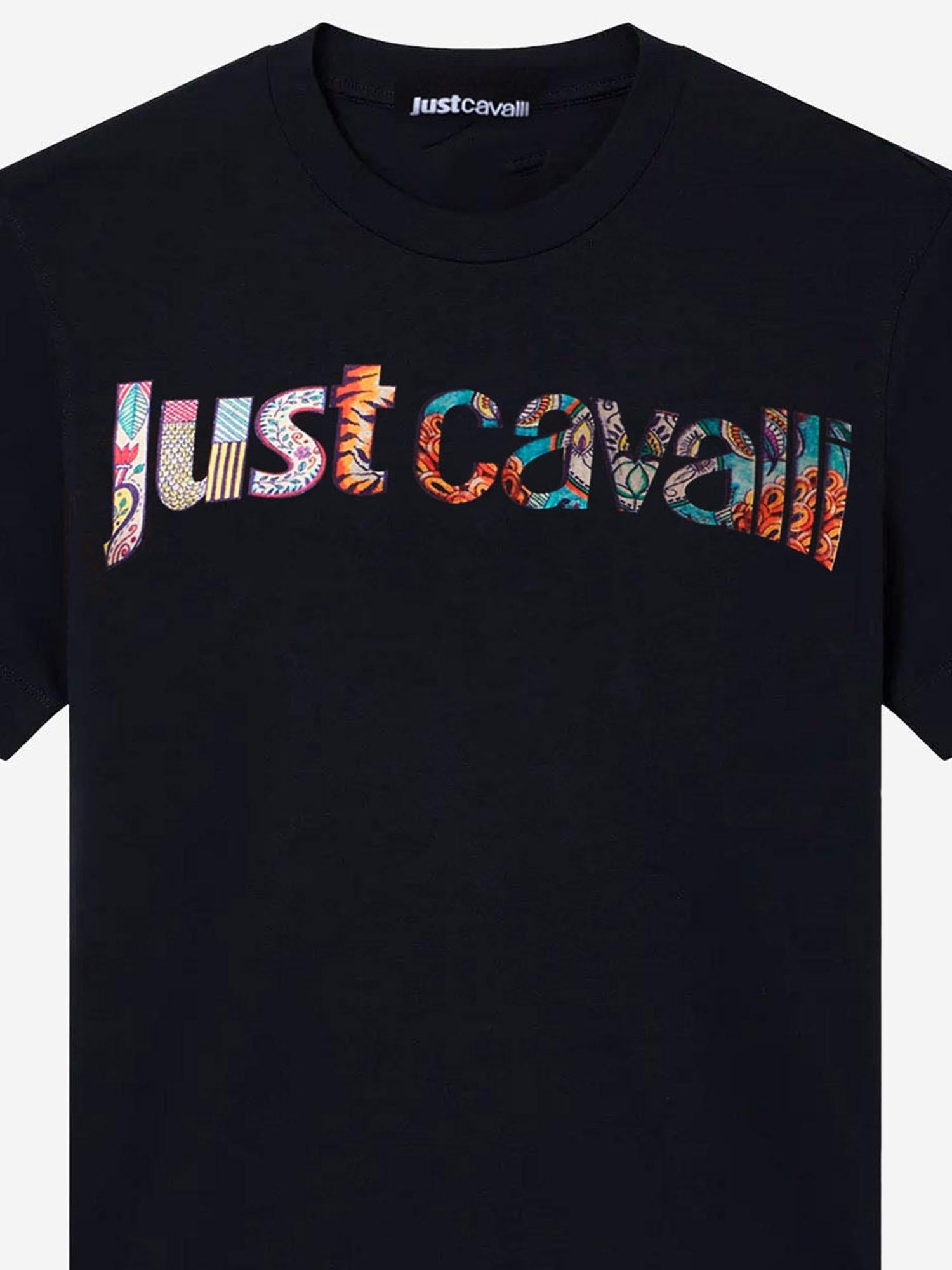 Just Cavalli Cotton T-Shirt — Black, view 2