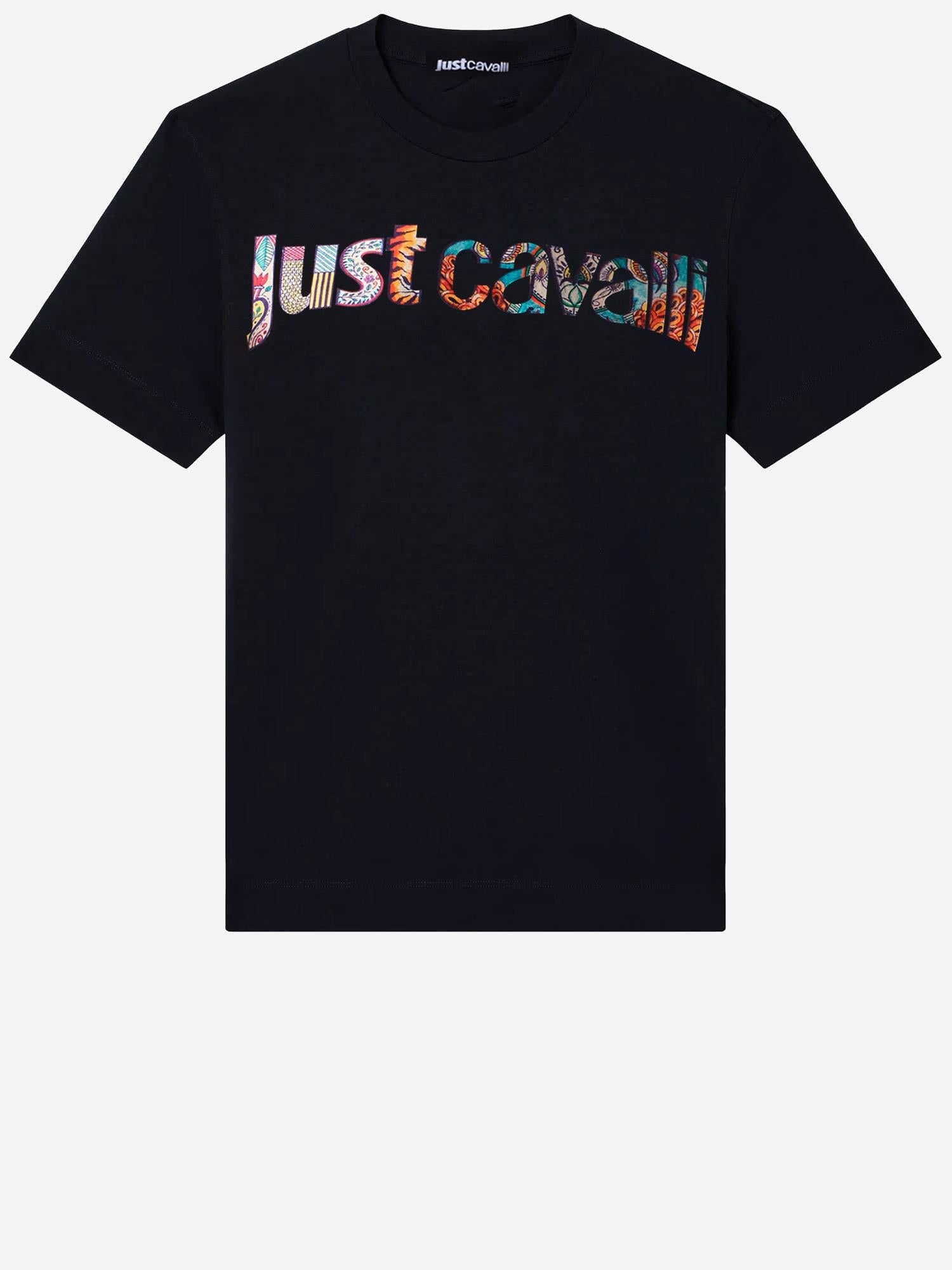 Just Cavalli Cotton T-Shirt — Black, view 3