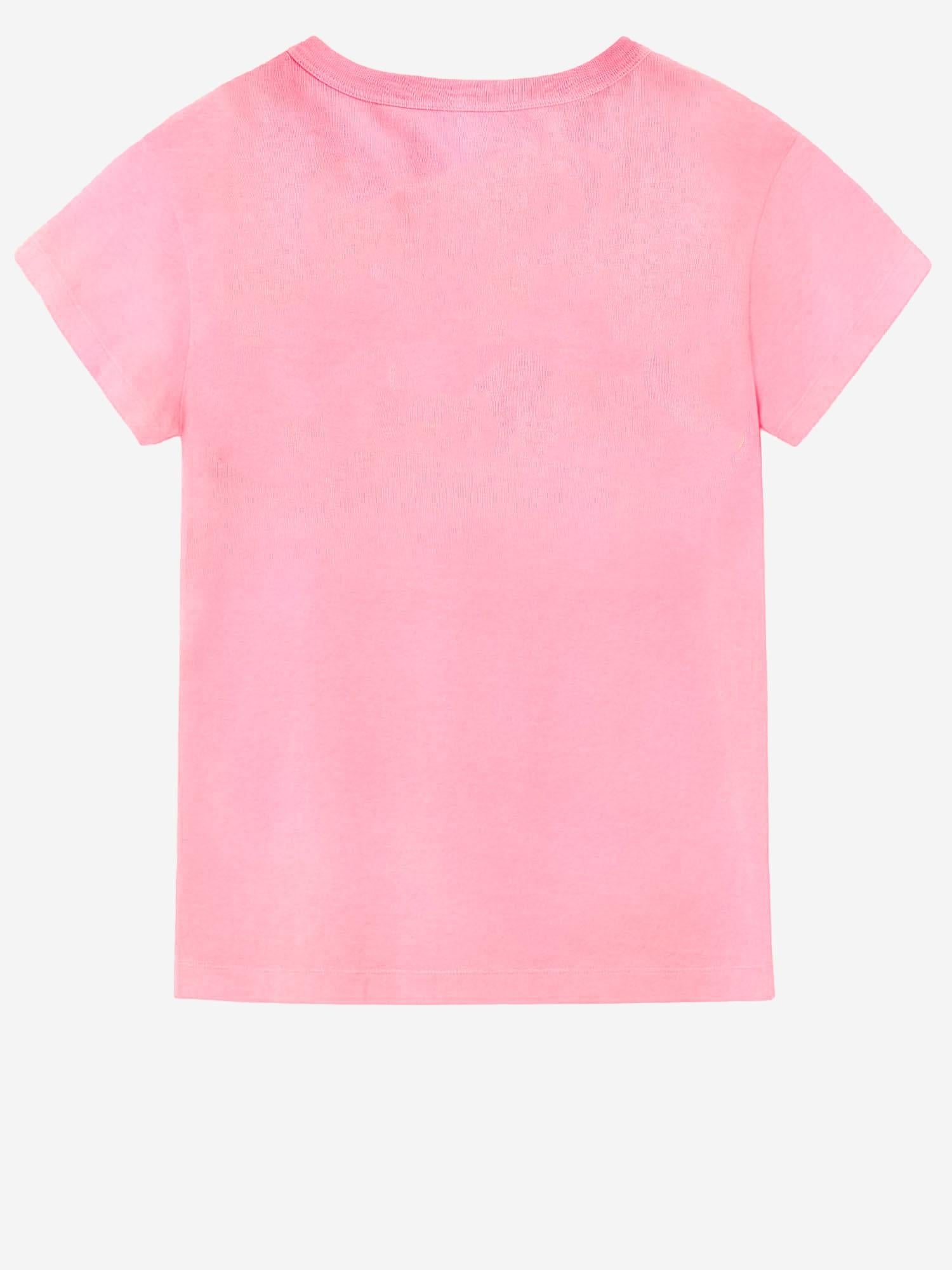 Just Cavalli Logo-Printed Cotton T-Shirt — Pink, view 3