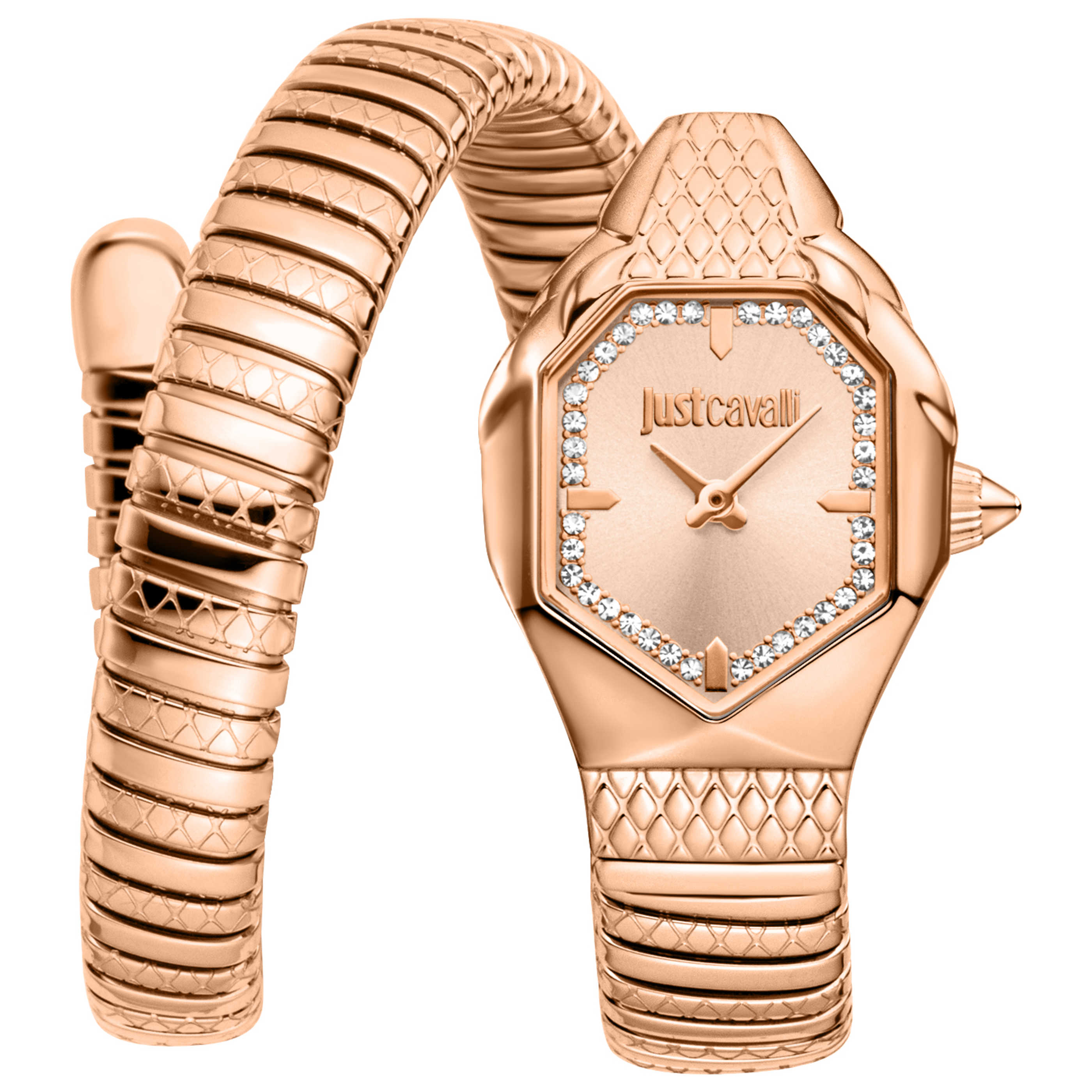 Just Cavalli Snake-Textured Watch by Just Cavalli
