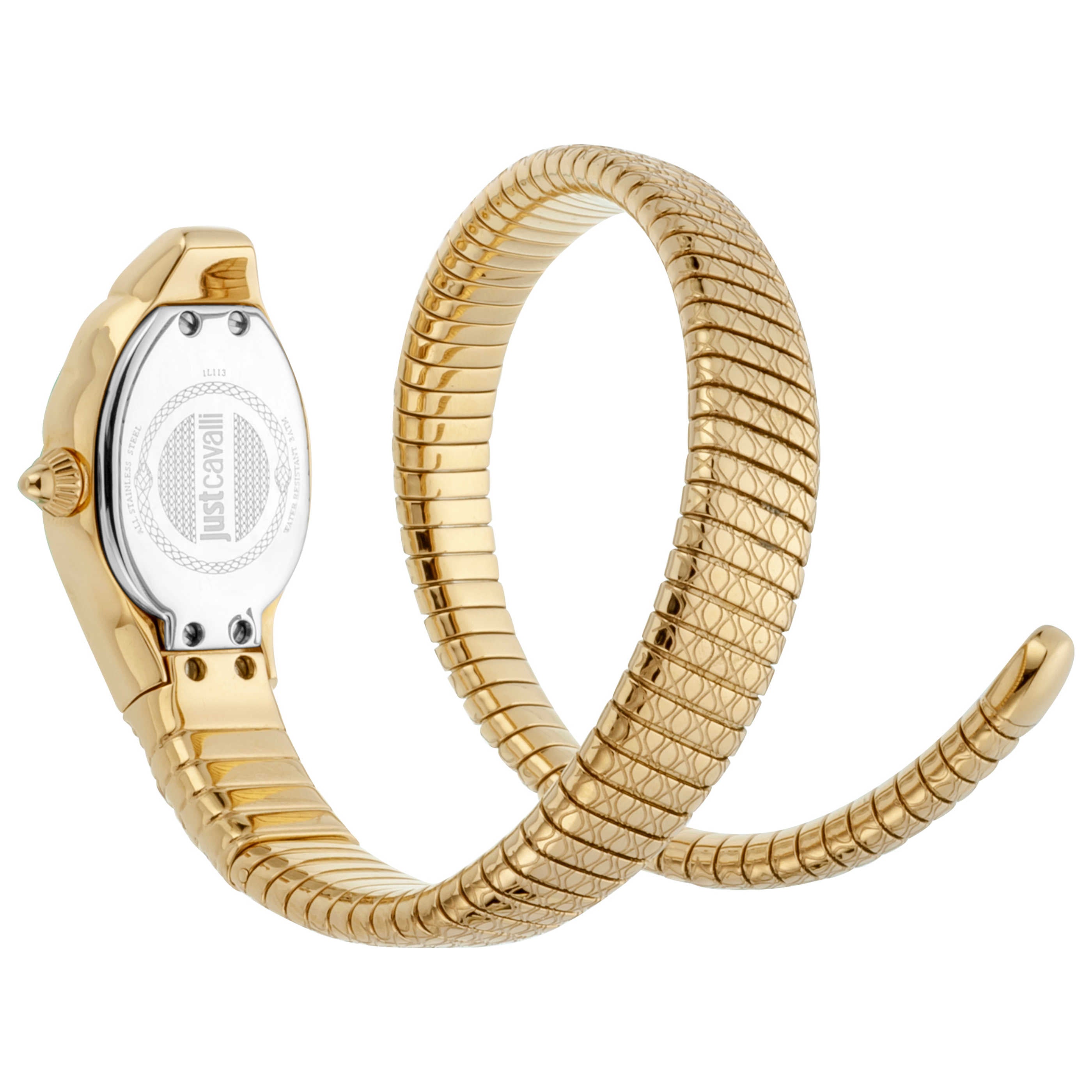 Just Cavalli Snake Green Dial Quartz Watch — Gold, view 2