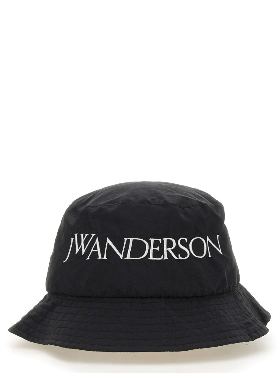 JW Anderson AC0347_FA0214999 Nylon Bucket Hat — Black by JW Anderson