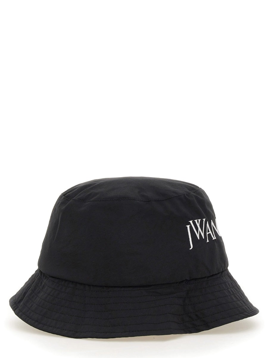 JW Anderson AC0347_FA0214999 Nylon Bucket Hat — Black, view 2