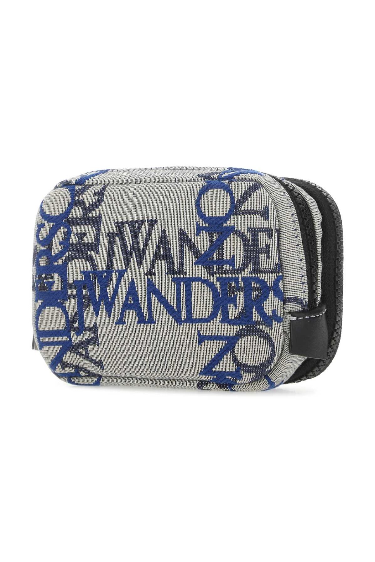 JW Anderson Embroidered Fabric Beauty Case — Navy, view 2