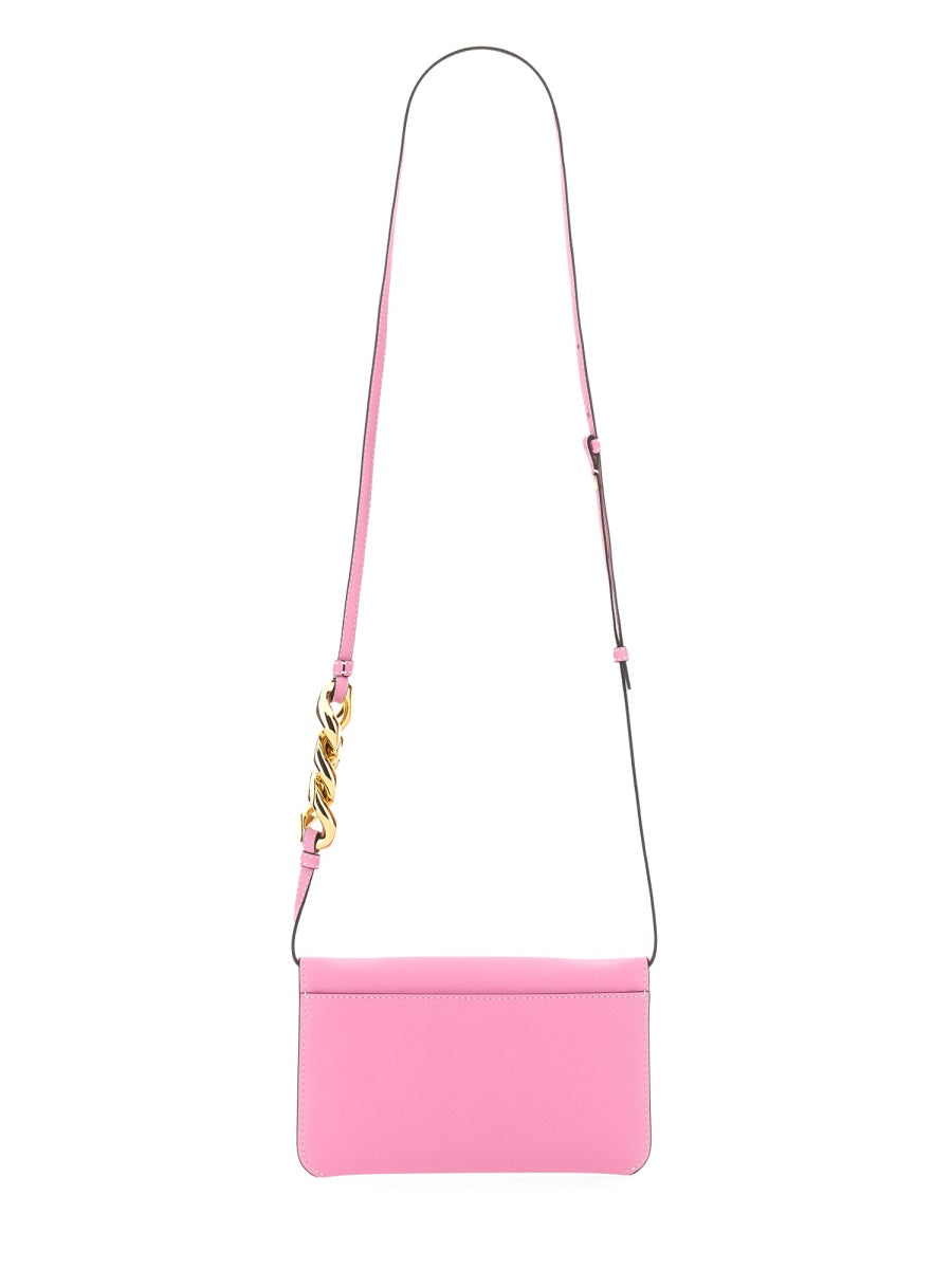 JW Anderson Minimalist Leather Shoulder Bag — Pink, view 2