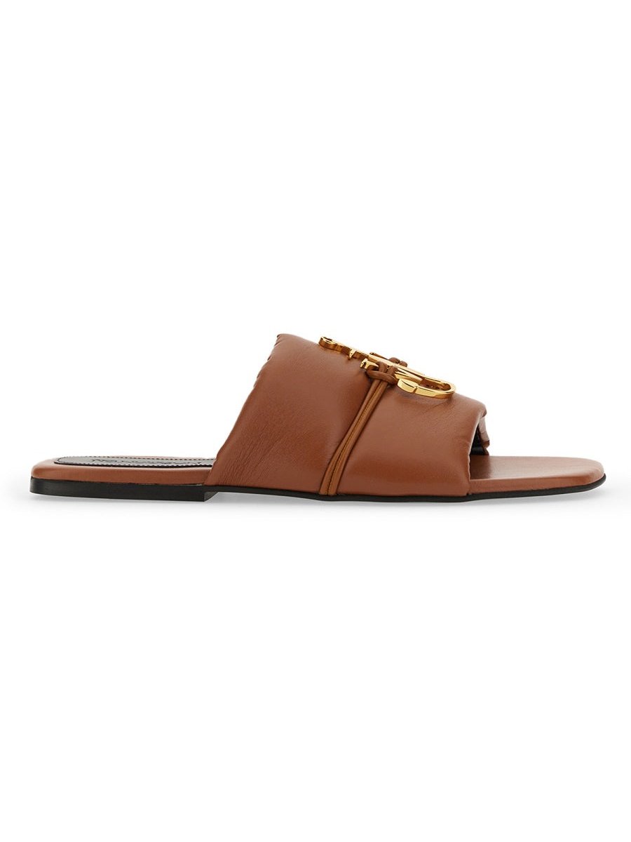 JW Anderson Logo Polyurethane Slide Sandal — Beige by JW Anderson