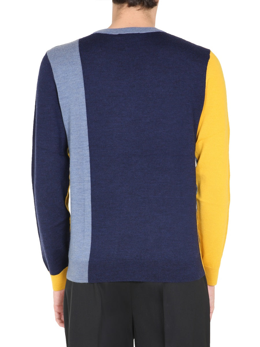 JW Anderson Merino Wool Crew Neck Sweater — Blue, view 2
