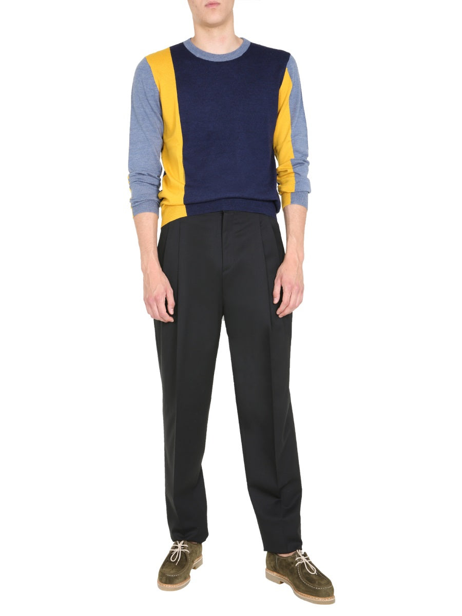 JW Anderson Merino Wool Crew Neck Sweater — Blue, view 3