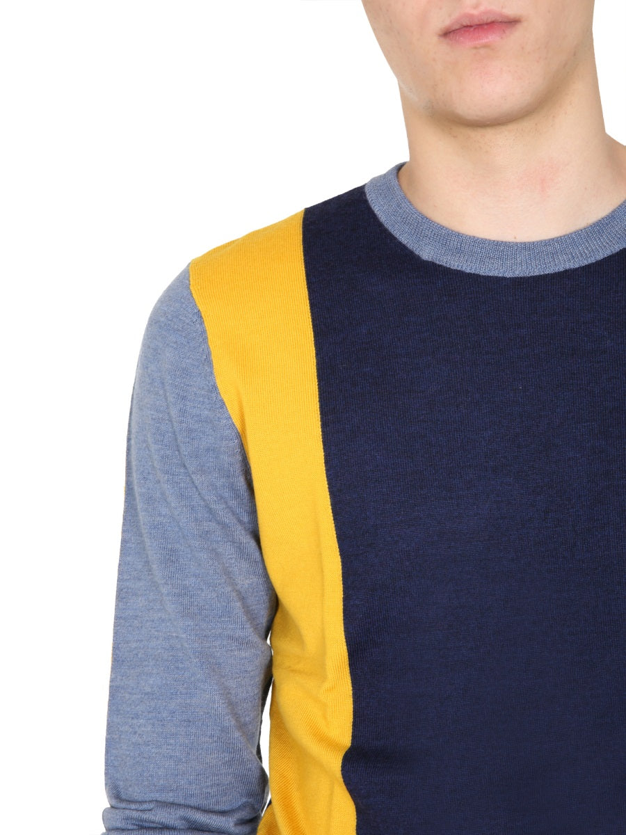 JW Anderson Merino Wool Crew Neck Sweater — Blue, view 4
