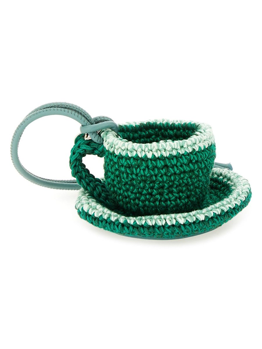 JW Anderson Cotton Canvas Top Handle Bag — Green, view 2