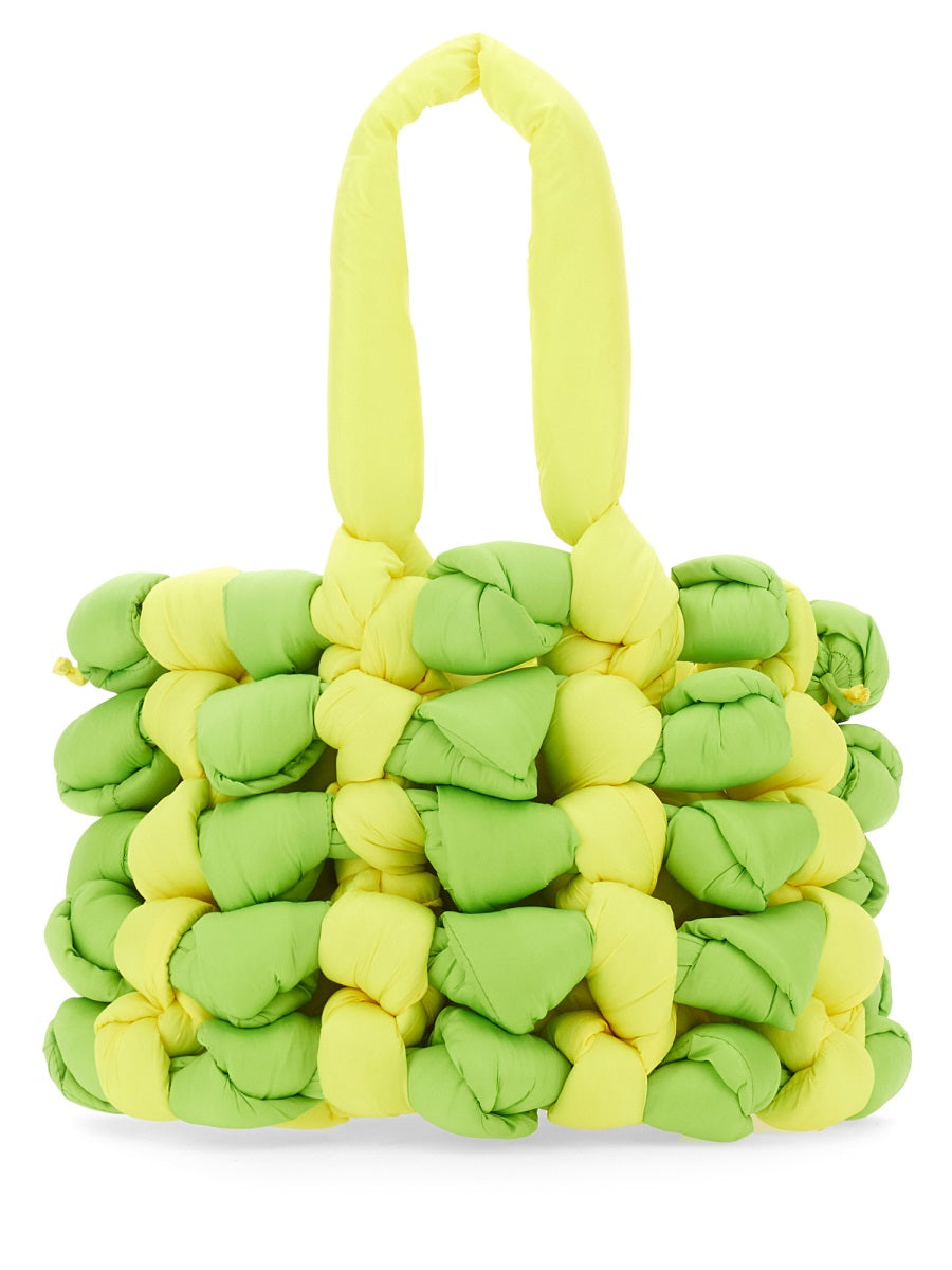 JW Anderson Woven Polyamide Tote Bag — Green by JW Anderson