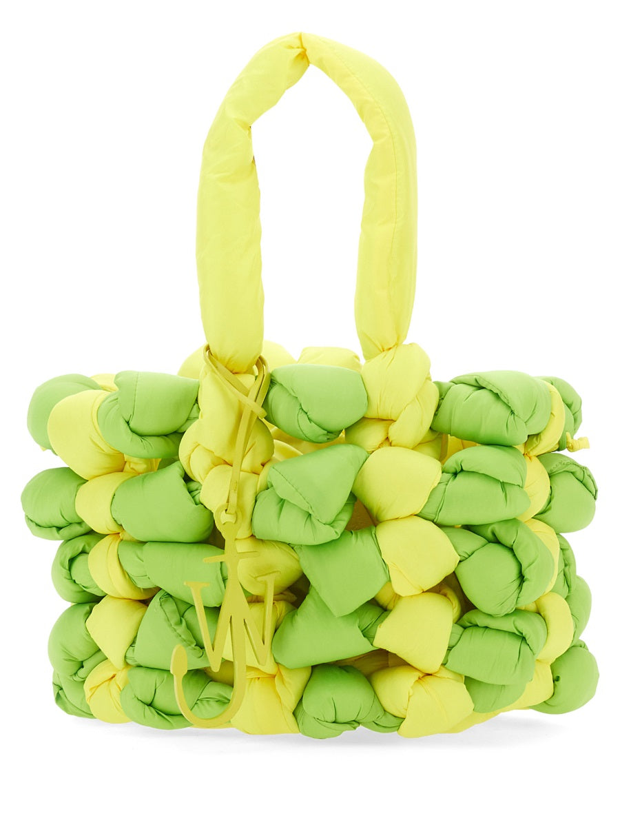 JW Anderson Woven Polyamide Tote Bag — Green, view 2