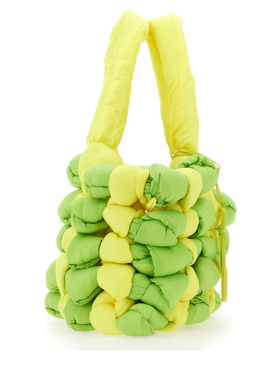 JW Anderson Woven Polyamide Tote Bag — Green, view 3