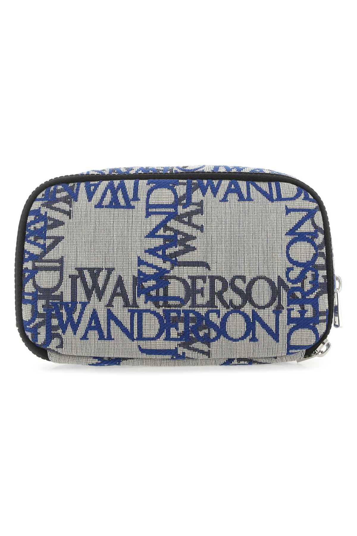 JW Anderson Embroidered Fabric Travel Wallet — Blue by JW Anderson