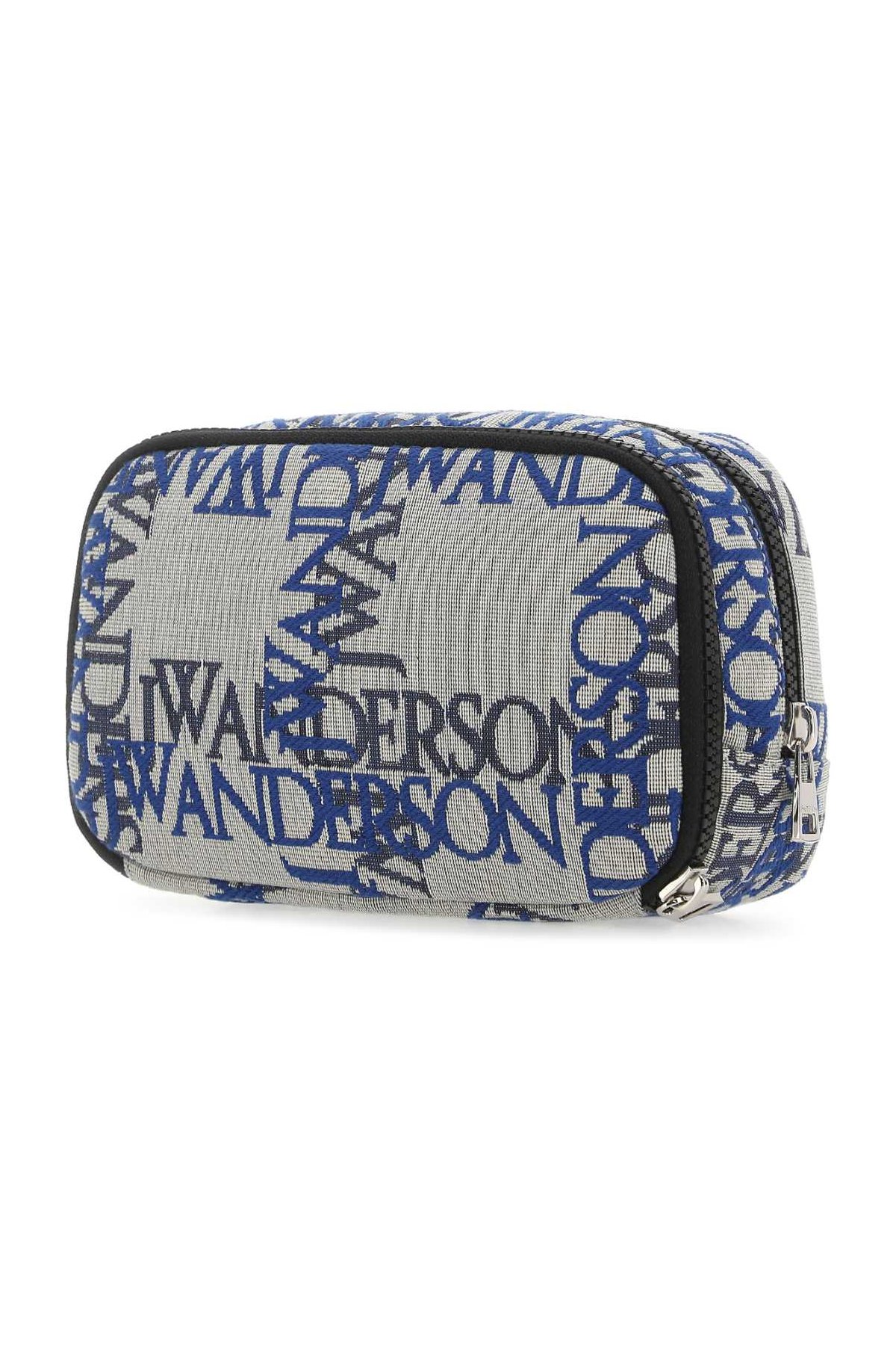 JW Anderson Embroidered Fabric Travel Wallet — Blue, view 2